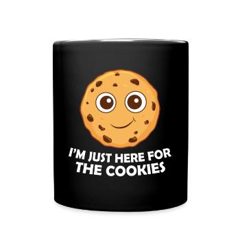 Je suis juste là pour les biscuits - Mug uni - noir - Devant