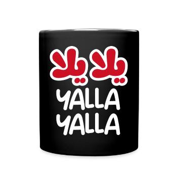 Yalla Yalla (dunkel) - Tasse einfarbig - Schwarz - Vorne