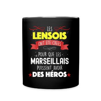 Lens Homme Papa Tonton Fan De Foot - Mug uni - noir - Devant