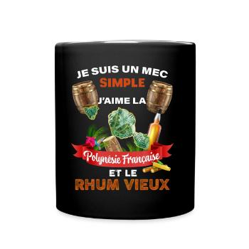 Polynésie Française Tahiti Rhum Ti Punch - Mug uni - noir - Devant