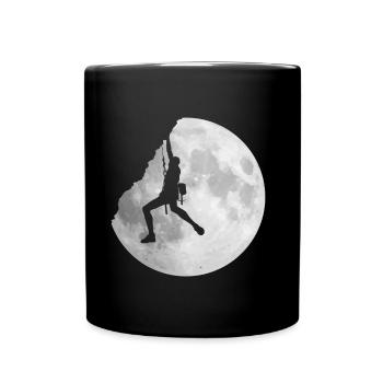 Escalade Homme Lune Grimpeur Alpinisme - Mug uni - noir - Devant