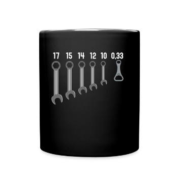 Apéro Bricolo Clé Humor Garage Homme - Tasse einfarbig - Schwarz - Vorne