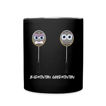 Badminton Sport Humor Racket - Full Colour Mug - black - Front