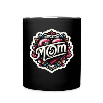 Thank you, mom - Full Colour Mug - black - Front