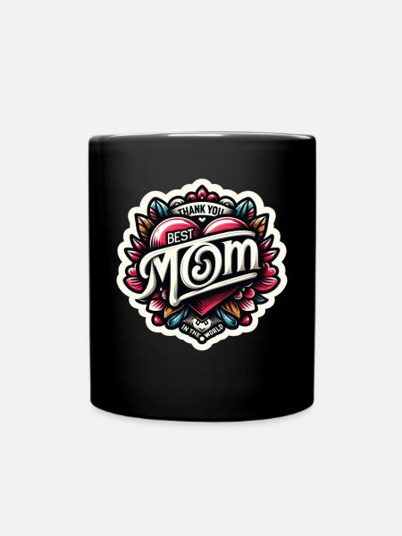 Danke, Mama - Tasse einfarbig - Schwarz