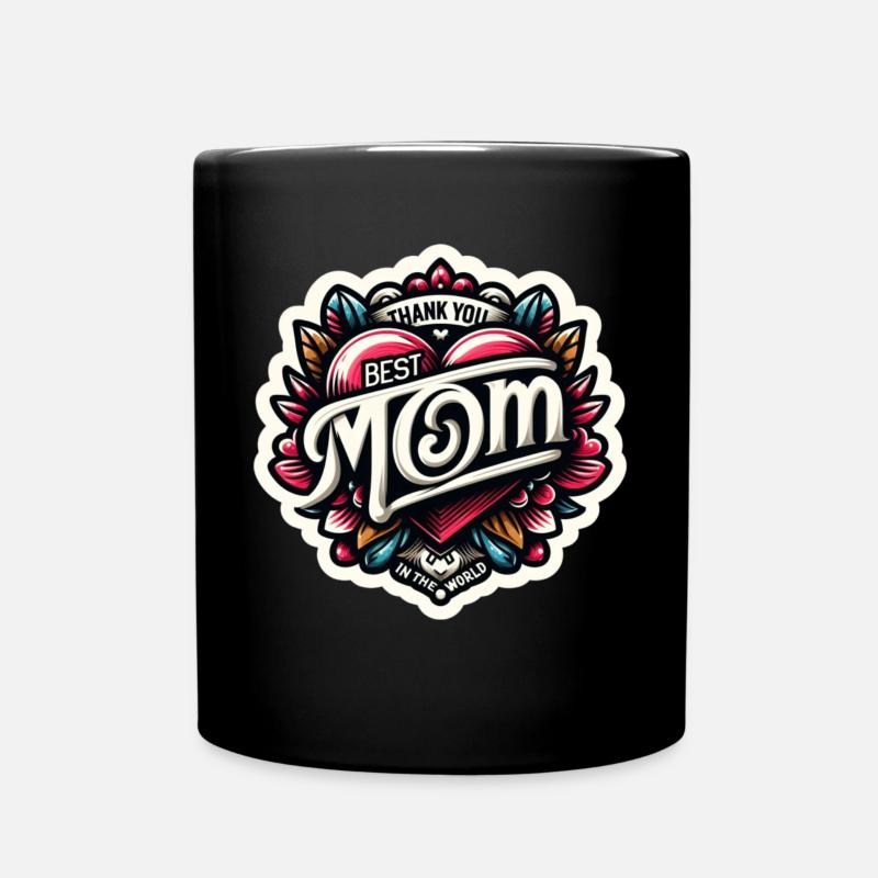 Danke, Mama - Tasse einfarbig - Schwarz