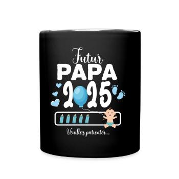 Annonce Grossesse Futur Papa 2025 - Mug uni - noir - Devant