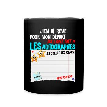 Colleague Man Woman Departure Humor - Full Colour Mug - black - Front