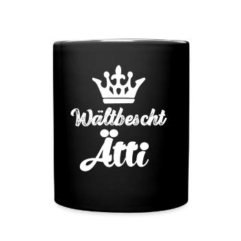Wältbescht Ätti Schweiz Opa Schweizer Opi Großpapa - Tasse einfarbig - Schwarz - Vorne