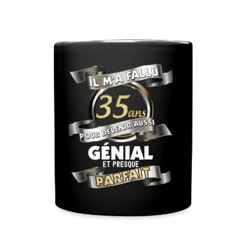 Geburtstag 35 Jahre alter Awesome Man Onkel Opa - Tasse einfarbig - Schwarz - Vorne