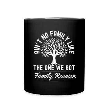 Familienbaum Reunion Shirt - Tasse einfarbig - Schwarz - Vorne