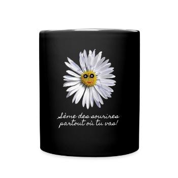 Smiling Daisy - Full Colour Mug - black - Front