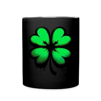 Four-leaf clover - Full Colour Mug - black - Front