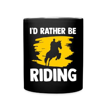Pferdeliebhaber Reiten Reiten - Tasse einfarbig - Schwarz - Vorne