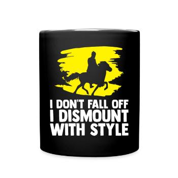 Pferdeliebhaber Reiten Reiten - Tasse einfarbig - Schwarz - Vorne