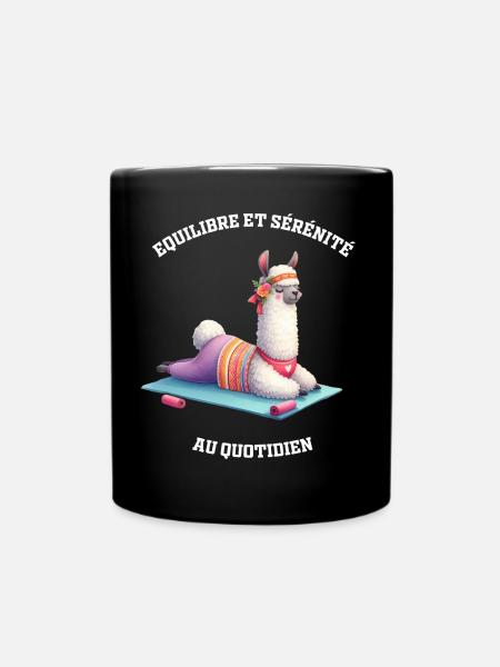 Lama Yoga - Equilibre et sérénité au quotidien - Mug uni - noir