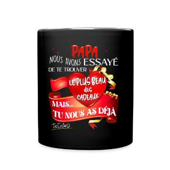 Message papa extraordinaire Cadeau Des Enfants - Mug uni - noir - Devant