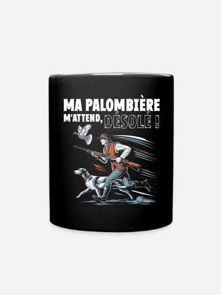 Ma palombière m'attend désolé humour chasse - Mug uni - noir