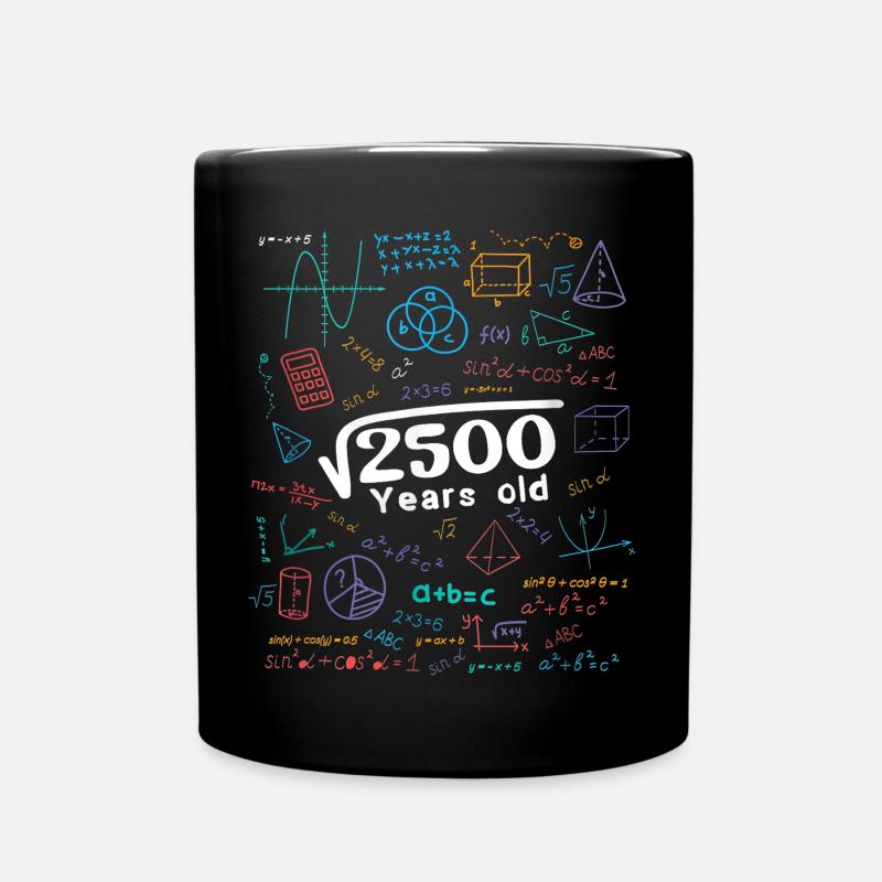 2500 ans de gribouillages mathématiques - Mug uni - noir