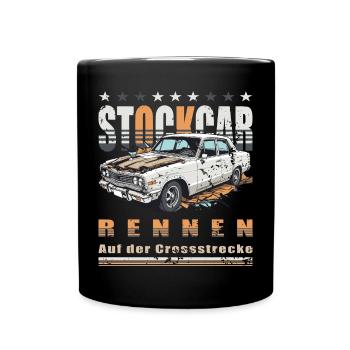 Stockcar Rennen - Tasse einfarbig - Schwarz - Vorne
