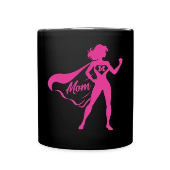 Mère est ma super-héroïne - design de maman cool - Mug uni - noir - Devant