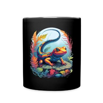Salamandre Sous L'eau - Mug uni - noir - Devant