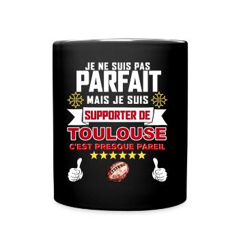 Men's Rugby France Toulouse 6 Star Stadium - Full Colour Mug - black - Front