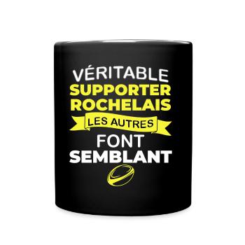 Rugby Rochelais Supporter Rugby La Rochelle Men - Full Colour Mug - black - Front