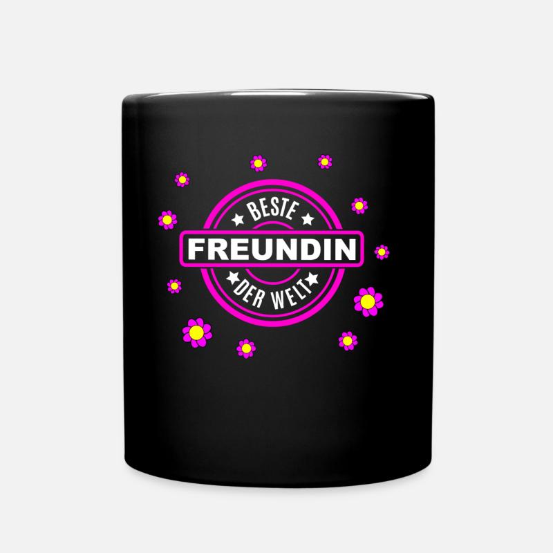 Beste Freundin - Tasse einfarbig - Schwarz
