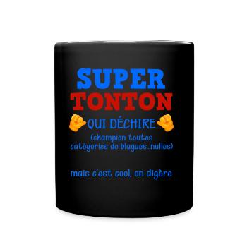 Super Uncle Who Tears Up Niece Nephew Humor - Full Colour Mug - black - Front
