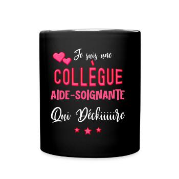 Collègue De Travail Aide Soignante Qui Déchire - Mug uni - noir - Devant