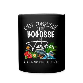 Tahiti Hibiscus Dauphin Beau Gosse Cool - Mug uni - noir - Devant
