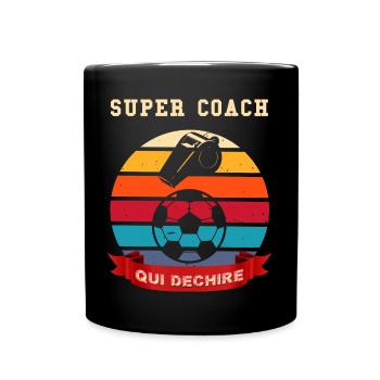 Supertrainer, der den Humor im Fußball zerreißt - Tasse einfarbig - Schwarz - Vorne