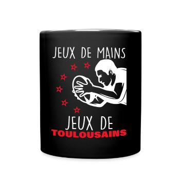 Rugby Toulouse Rouge Et Noir Supporter Joueur - Mug uni - noir - Devant