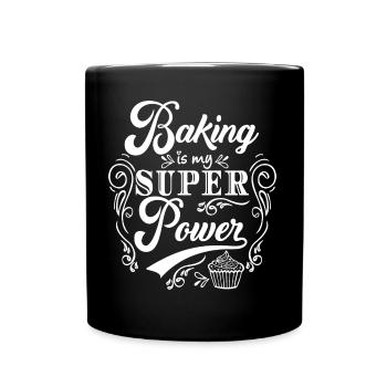 Backen Bäckerin Konditorin Hobby Bäckerin Geschenk - Tasse einfarbig - Schwarz - Vorne