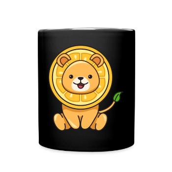 Lion citron design pour les amoureux des Lions - Mug uni - noir - Devant