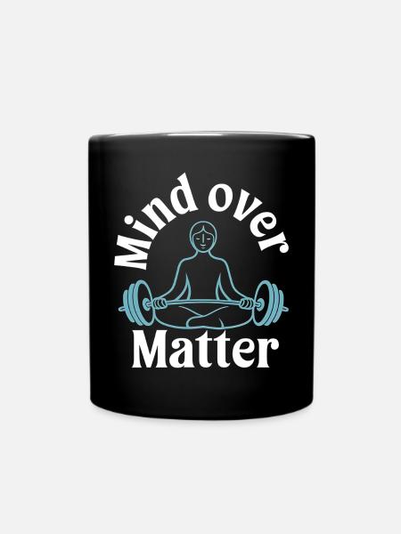 Fitness & Meditation Design - Full Colour Mug - black