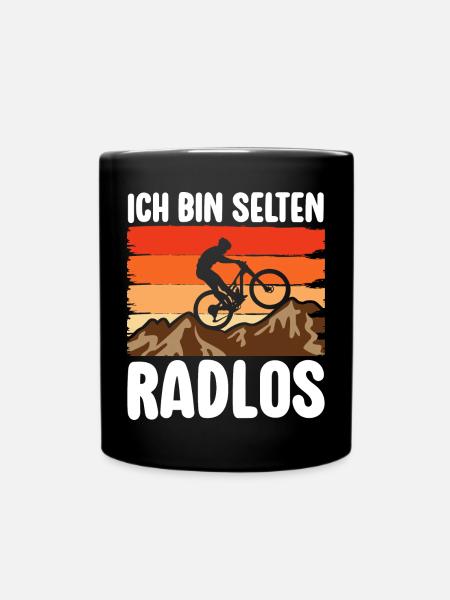 Selten Radlos Fahrrad Mountainbike Rennrad Bike - Tasse einfarbig - Schwarz