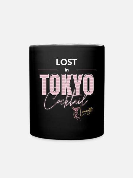 LOST in Tokyo Cocktail Lounge - Tasse einfarbig - Schwarz
