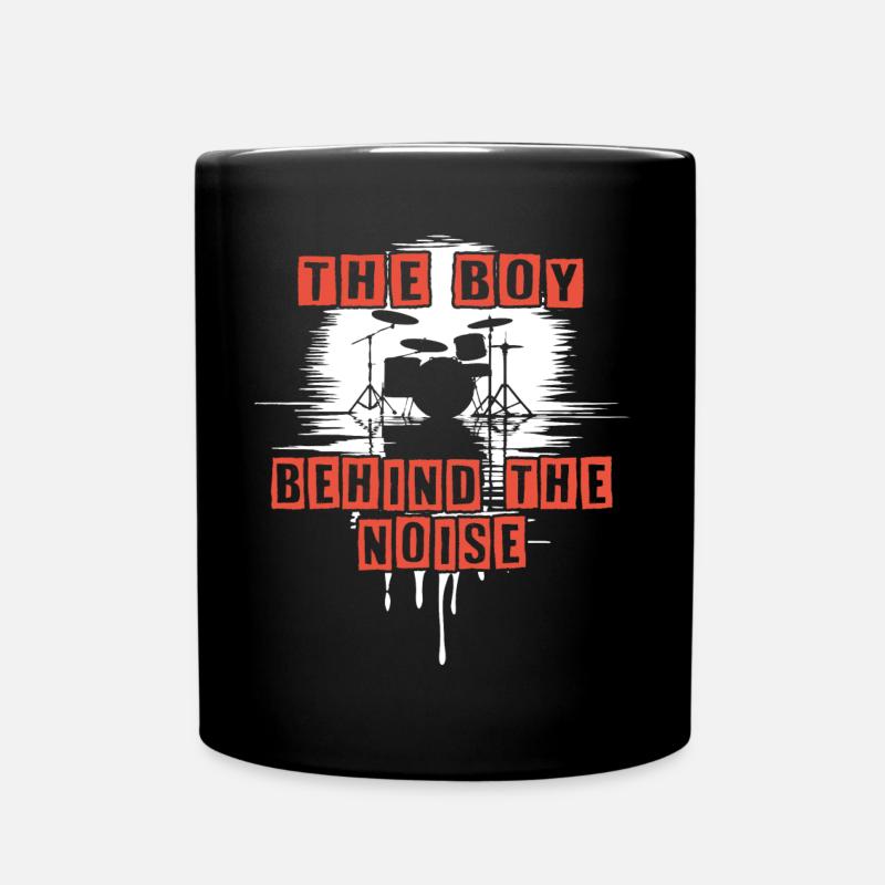 Drummer Boy Schlagzeuger Drumset Silhouette - Tasse einfarbig - Schwarz