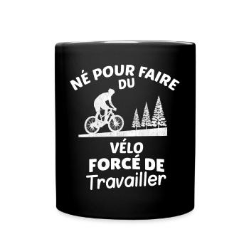 Bike committed to nature and work - Full Colour Mug - black - Front
