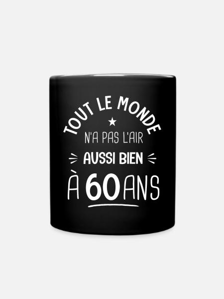 60 ans anniversaire 60 ans Cadeau 60 ans - Mug uni - noir