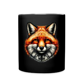 Fuchs - Tasse einfarbig - Schwarz - Vorne