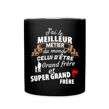Citation Humoristique Fratrie - Mug uni - noir - Devant
