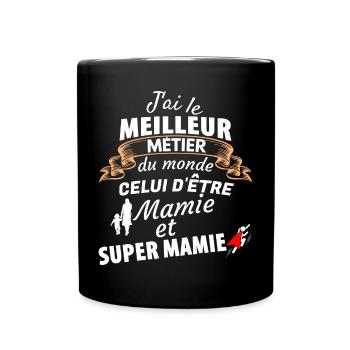 Pride Granny Superheldin - Tasse einfarbig - Schwarz - Vorne