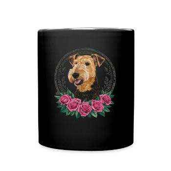 Airedale Terrier - Full Colour Mug - black - Front