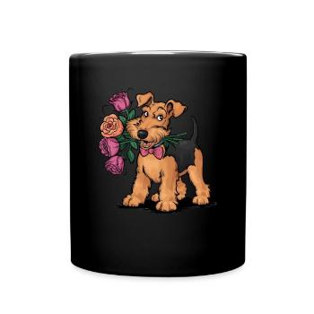 Airedale Terrier - Full Colour Mug - black - Front