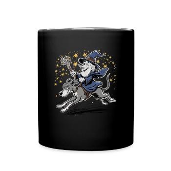Balade de lévrier pour magiciens et amateurs de magie - Mug uni - noir - Devant