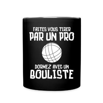 Pétanque, Pétanque-Fan, Bowlingbahn - Tasse einfarbig - Schwarz - Vorne