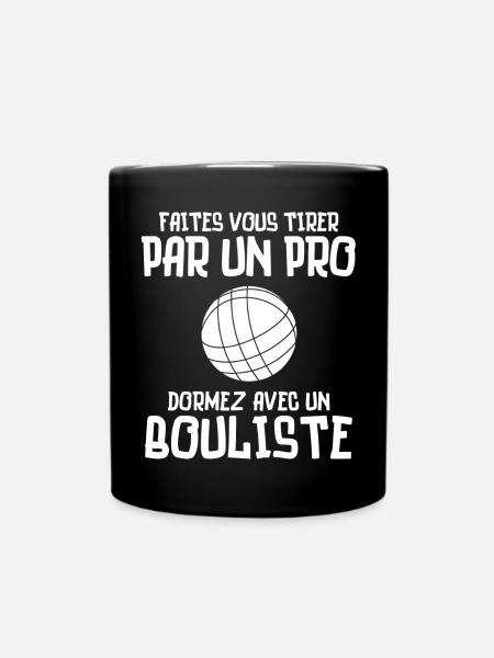 pétanque, fan de pétanque, boulodrome - Mug uni - noir